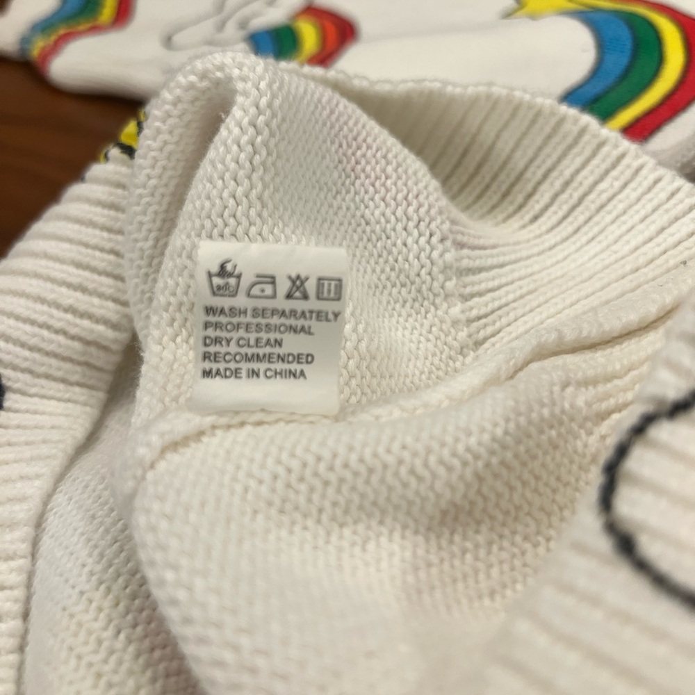 Lola White Sweater with Rainbow Design - Picture 7 of 7